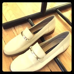 Cream leather loafers Hilliard and Hansen cute!